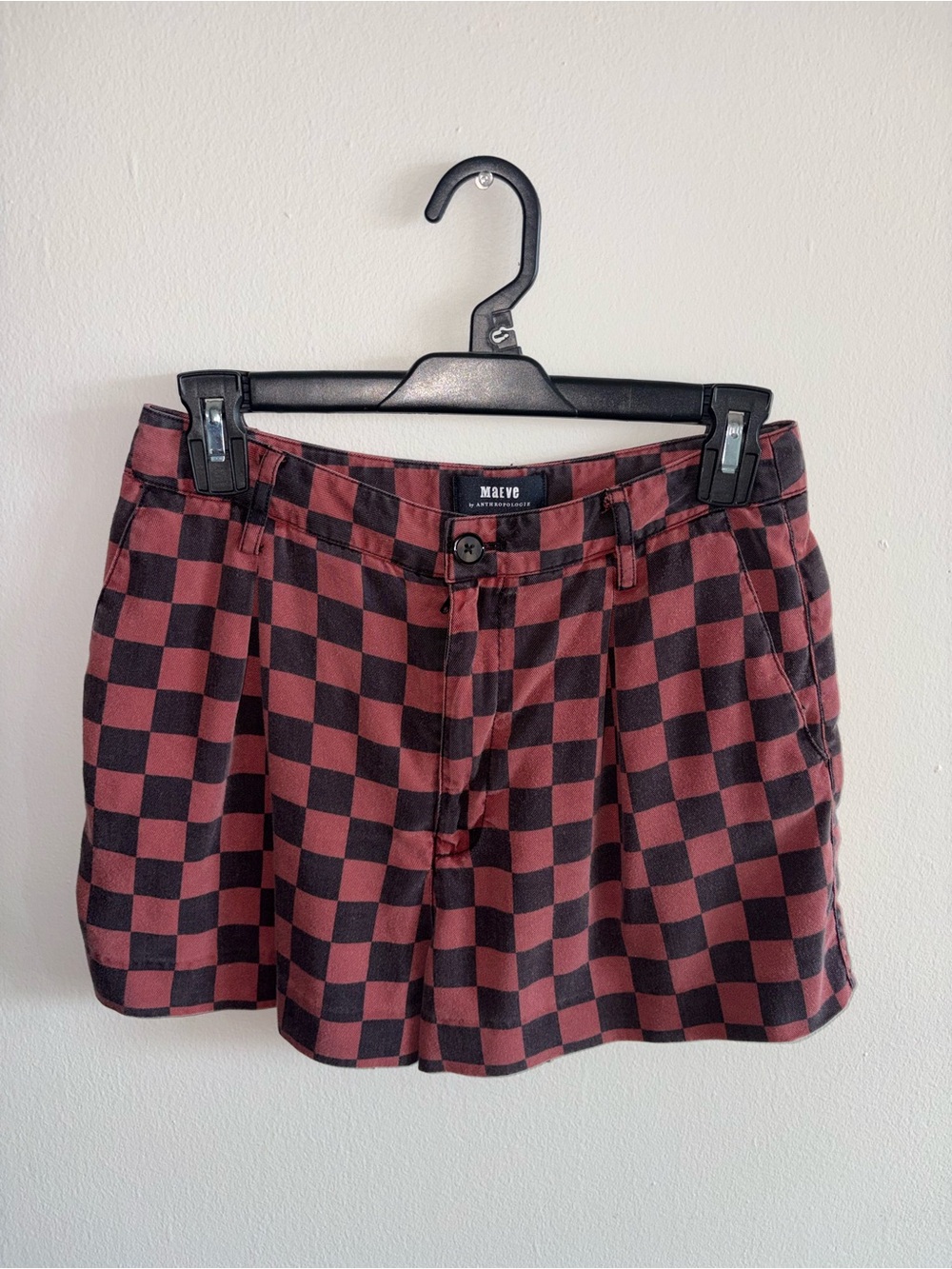 Maeve tan & Black Checkerboard Women’s Shorts